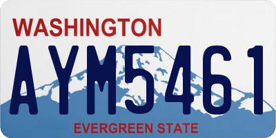 WA license plate AYM5461