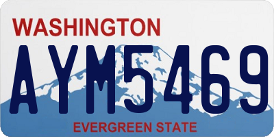 WA license plate AYM5469