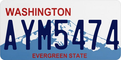 WA license plate AYM5474