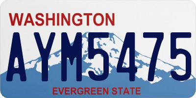 WA license plate AYM5475