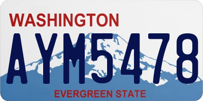 WA license plate AYM5478
