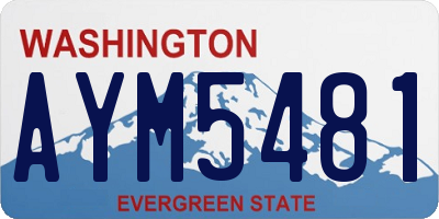 WA license plate AYM5481