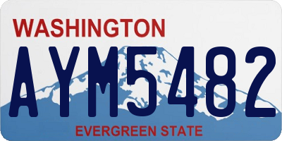 WA license plate AYM5482