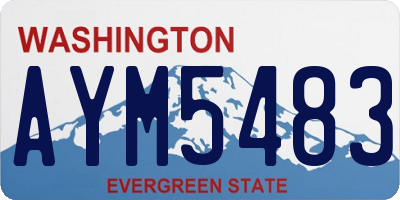 WA license plate AYM5483