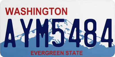 WA license plate AYM5484