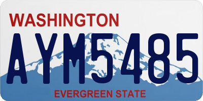 WA license plate AYM5485