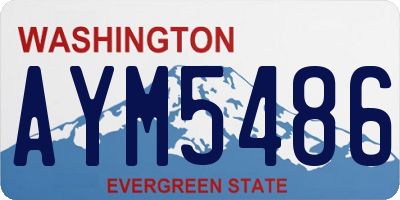 WA license plate AYM5486