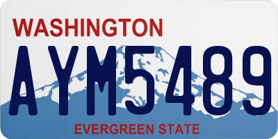 WA license plate AYM5489