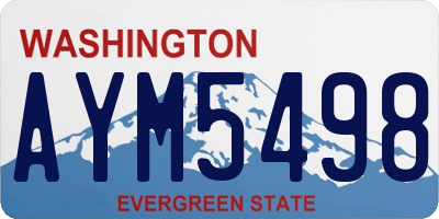 WA license plate AYM5498