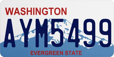 WA license plate AYM5499