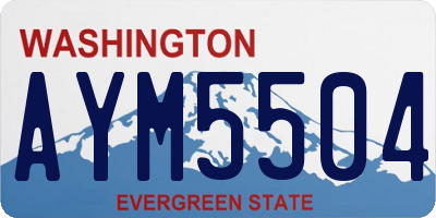 WA license plate AYM5504
