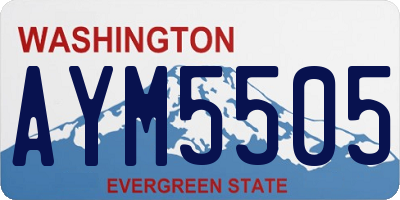 WA license plate AYM5505