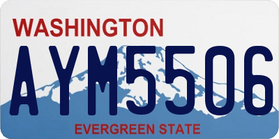 WA license plate AYM5506