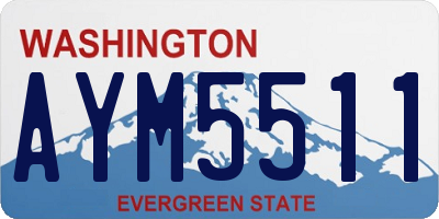 WA license plate AYM5511