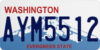 WA license plate AYM5512