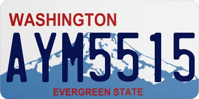WA license plate AYM5515