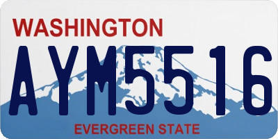 WA license plate AYM5516