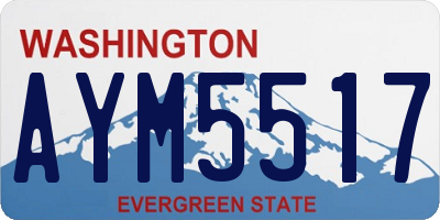 WA license plate AYM5517