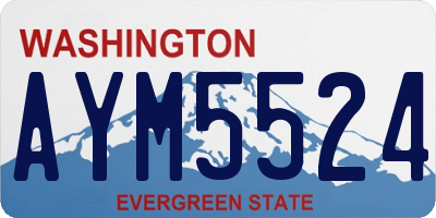 WA license plate AYM5524