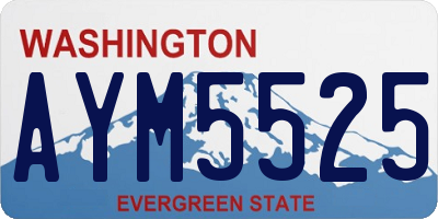 WA license plate AYM5525