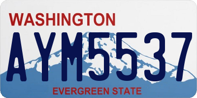WA license plate AYM5537