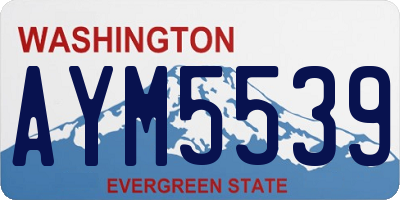 WA license plate AYM5539
