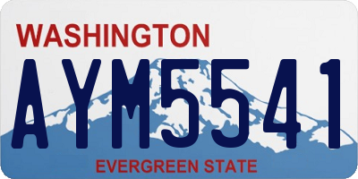 WA license plate AYM5541