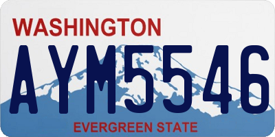 WA license plate AYM5546