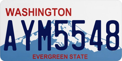 WA license plate AYM5548