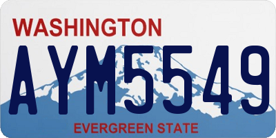 WA license plate AYM5549