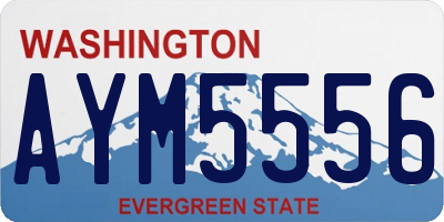 WA license plate AYM5556