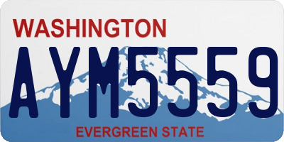 WA license plate AYM5559
