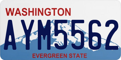 WA license plate AYM5562