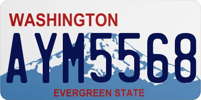 WA license plate AYM5568