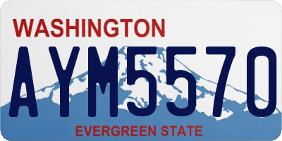 WA license plate AYM5570