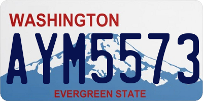 WA license plate AYM5573