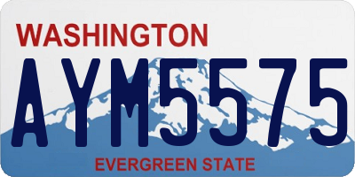 WA license plate AYM5575