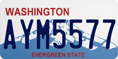 WA license plate AYM5577