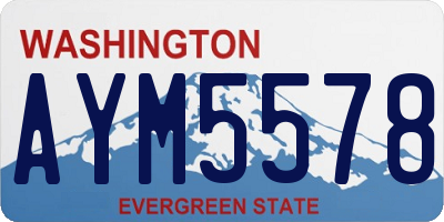 WA license plate AYM5578