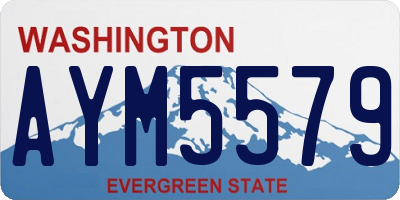 WA license plate AYM5579