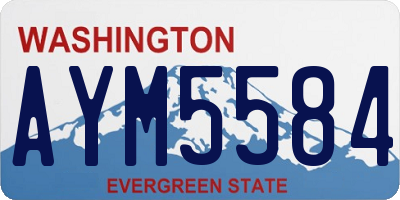 WA license plate AYM5584