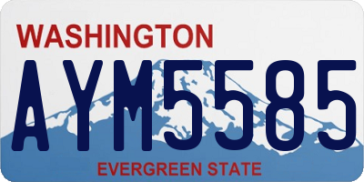 WA license plate AYM5585