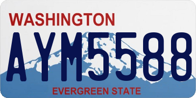 WA license plate AYM5588