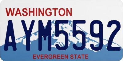 WA license plate AYM5592