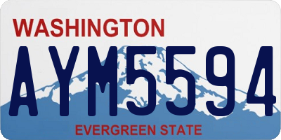 WA license plate AYM5594