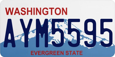 WA license plate AYM5595