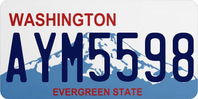 WA license plate AYM5598