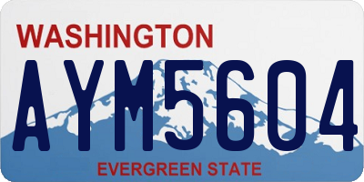 WA license plate AYM5604