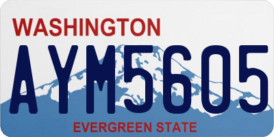WA license plate AYM5605