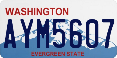 WA license plate AYM5607